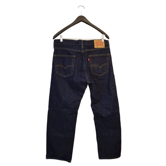 Levi's 505 Regular Fit Straight Leg Men's Jeans Dark Blue Size 34x28‎ - Picture 2 of 8